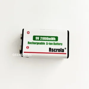 Batería Recargable 9V - 21800mWh de Alta Capacidad